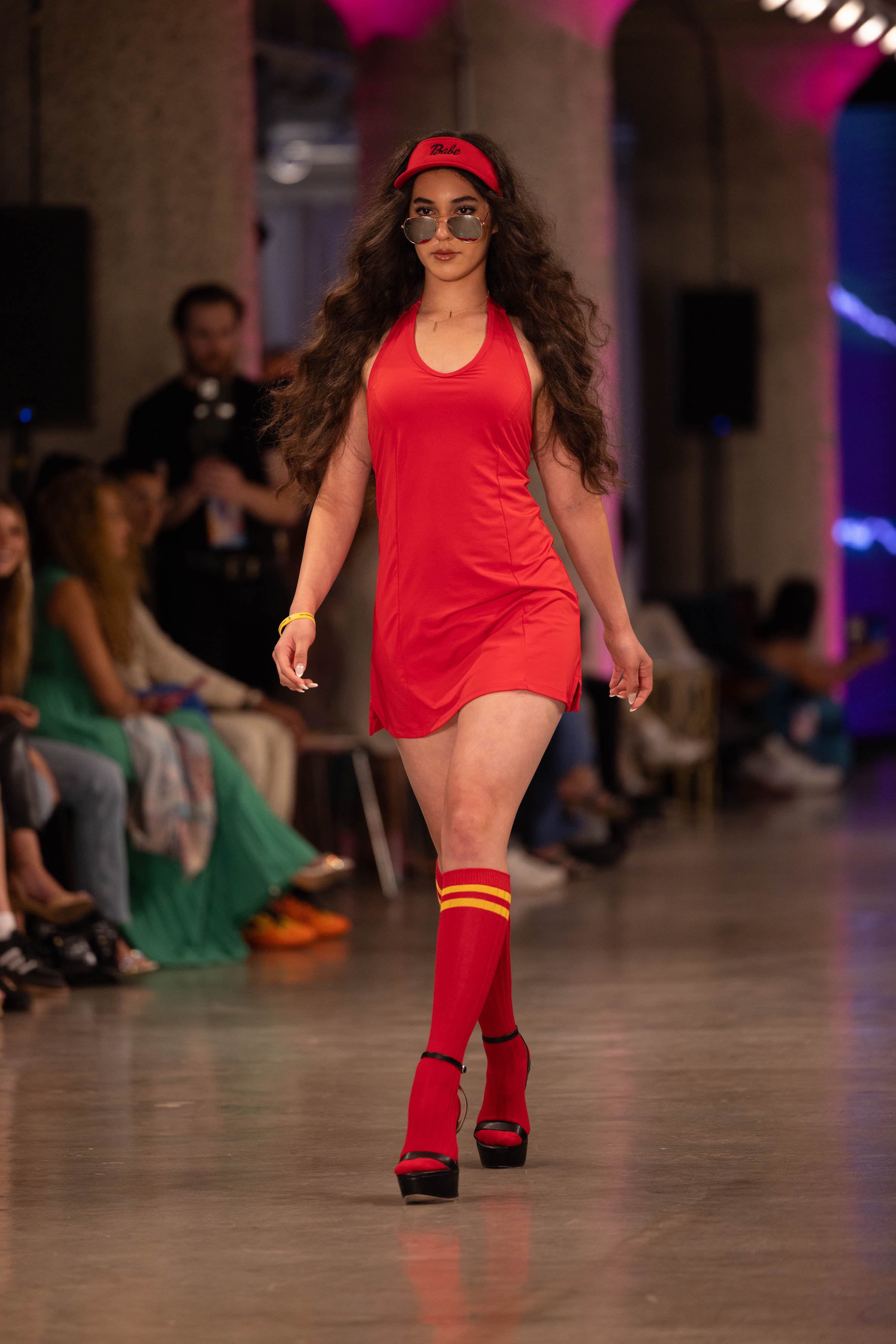 All Activity Babe Sun Visor - Colorful Visor with Black Cursive