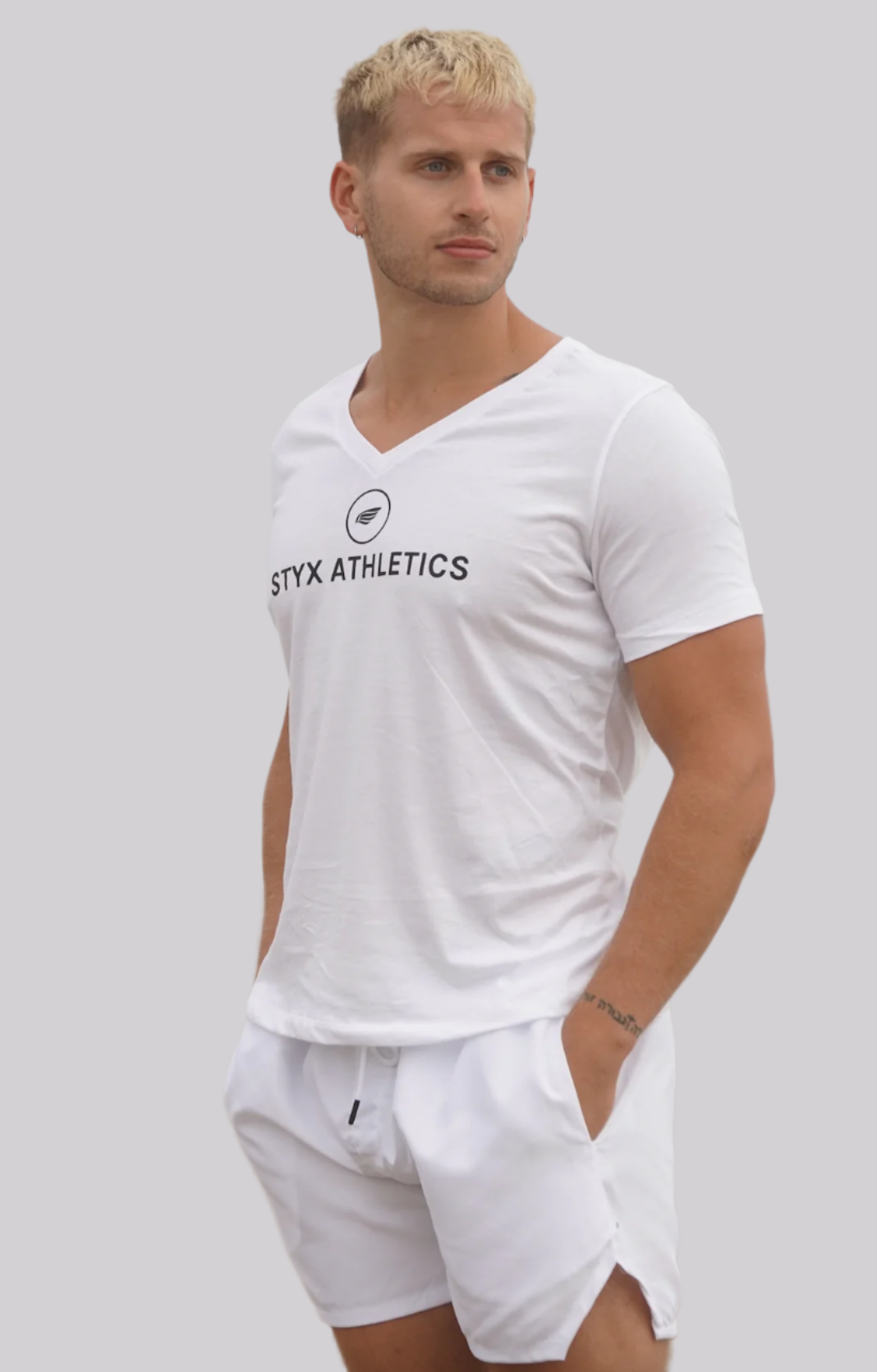 Men's Styx Brand Athletic V-neck T-Shirt