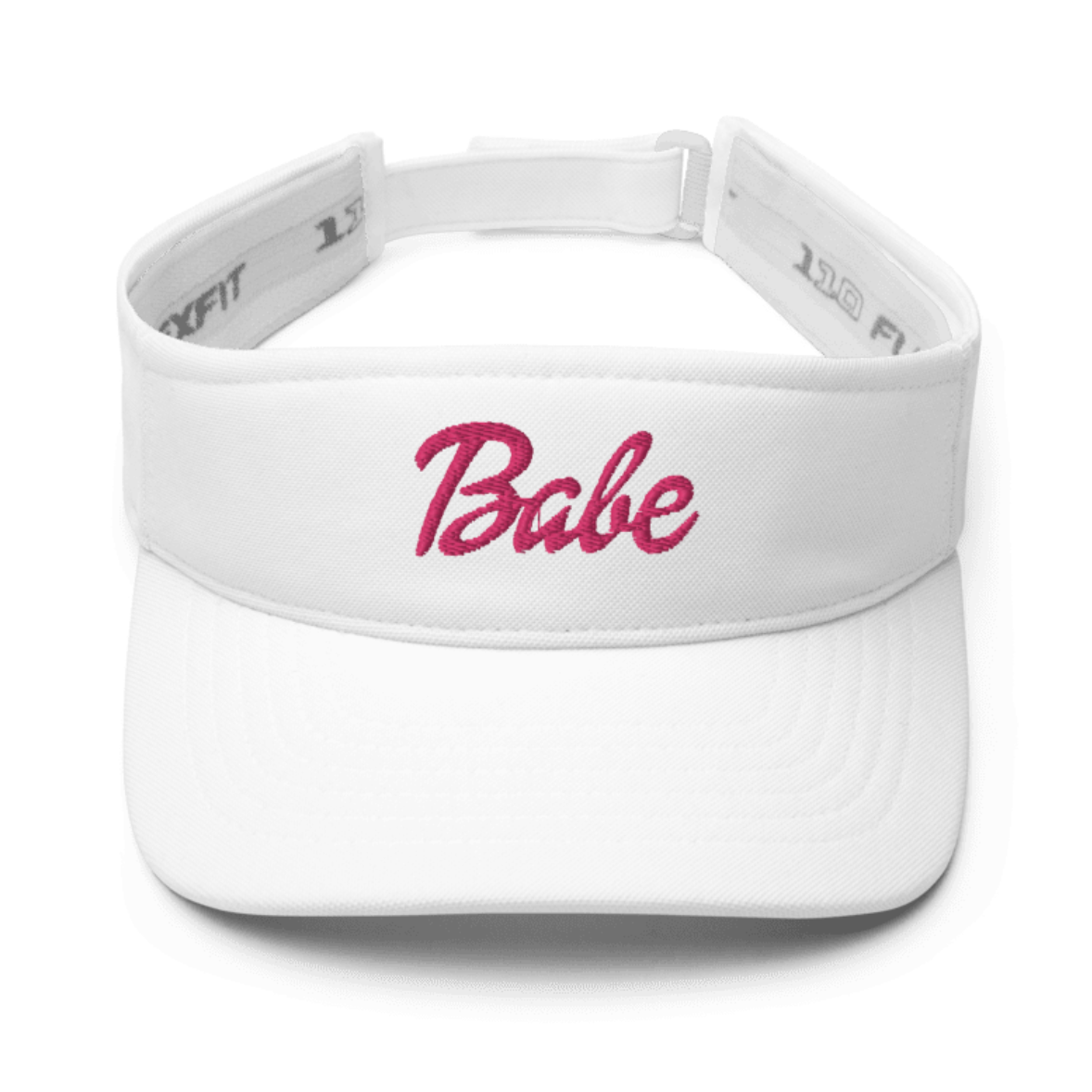 All-Activity Babe Sun Visor - White Visor with Colorful Cursive