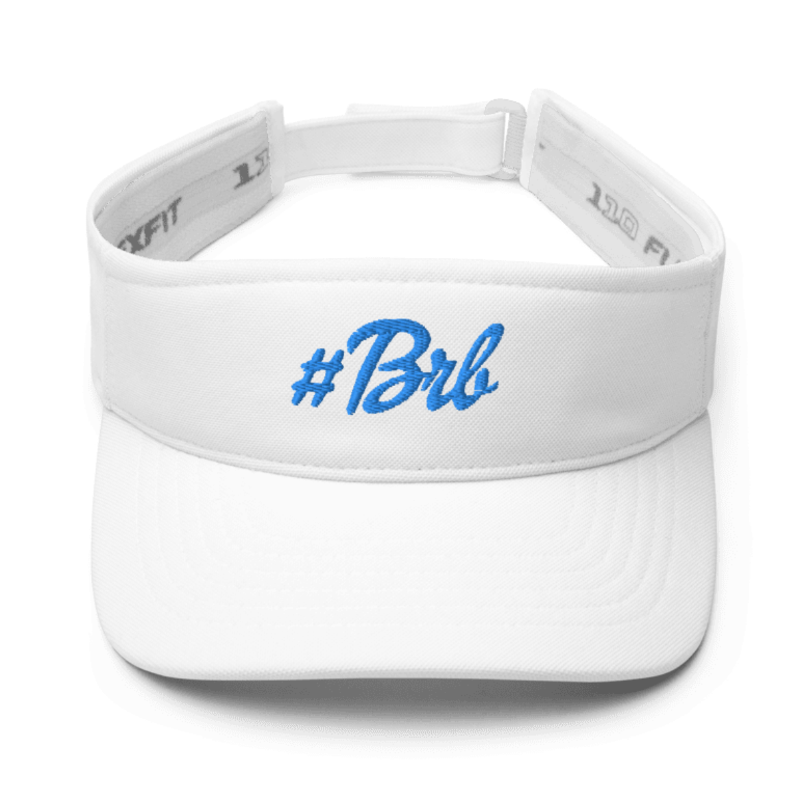 All-Activity #Brb Sun Visor - White Visor with Colorful Cursive