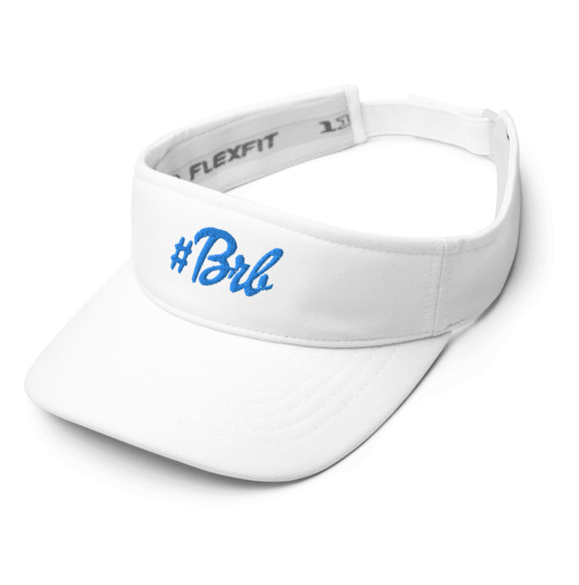 All-Activity #Brb Sun Visor - White Visor with Colorful Cursive