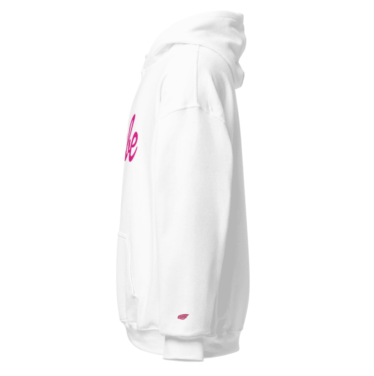 Oversized Cursive “Babe” Hoodie Sweatshirt - Pink Cursive