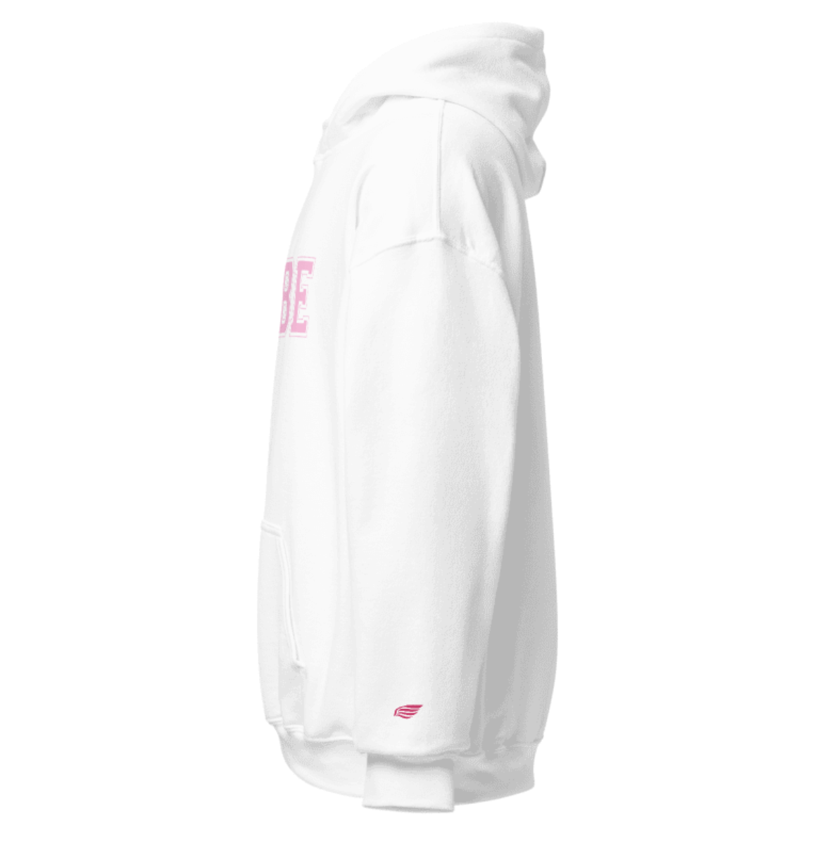 Oversized Collegiate Hoodie Sweatshirt - Pink Print