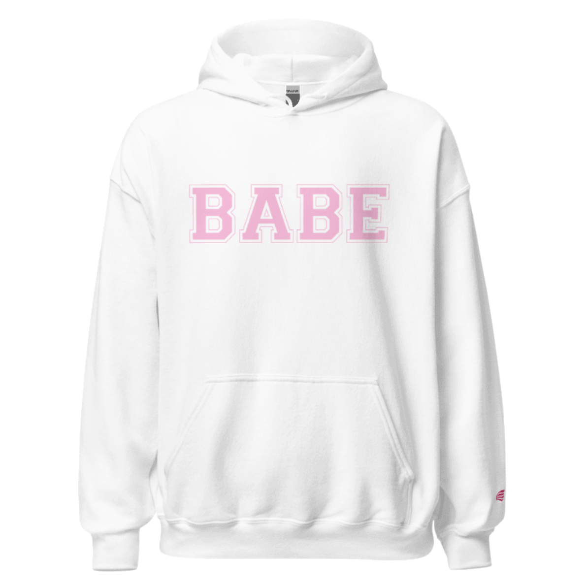 Oversized Collegiate Hoodie Sweatshirt - Pink Print