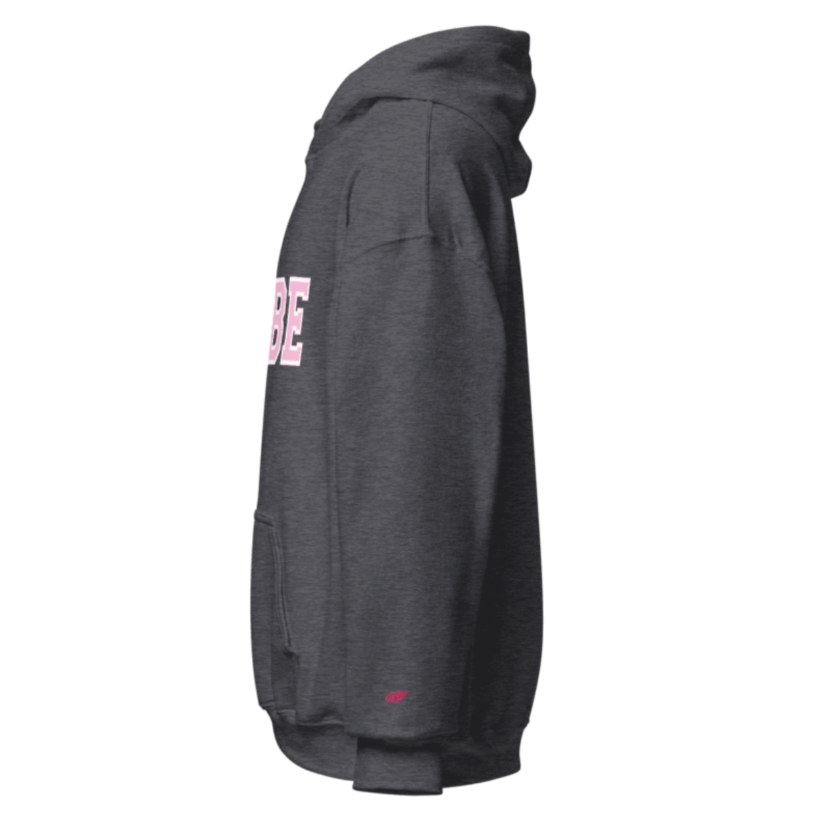 Oversized Collegiate Hoodie Sweatshirt - Pink Print