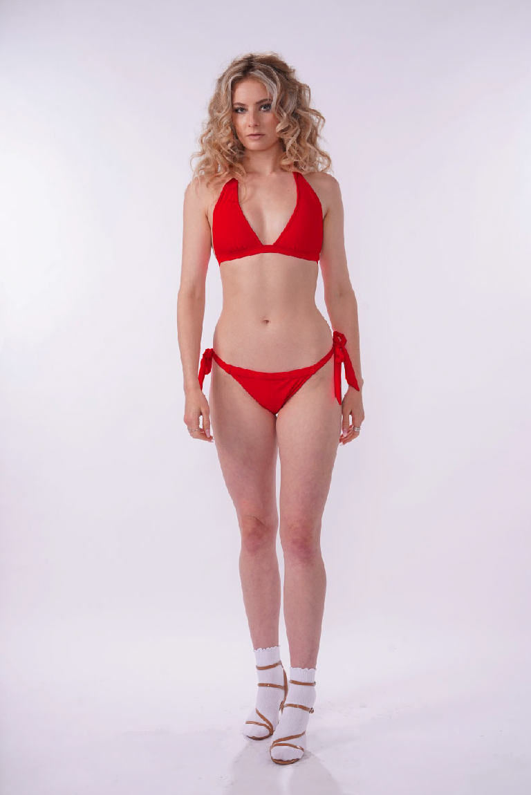 Sexy Low-Rise Ribbon Tie Bikini Bottom