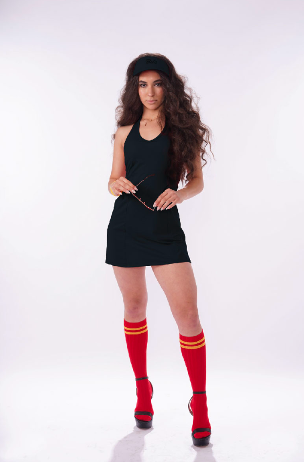 Sporty A-Line Halter Active Dress with Built-in Sports Bra Sporty A-Line Halter Active Dress with Built-in Sports Bra